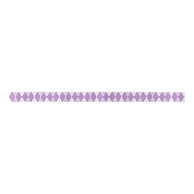 Thistle Purple Argyle Pale Violet Small Diamond Satin Ribbon (Front)