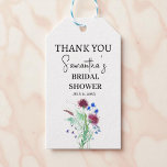 Thistle Purple Flowers Scottish Boho Bridal Shower Gift Tags<br><div class="desc">Botanical Milk Thistle Bridal Shower gift tags – Elegant Wildflower Design Celebrate the bride-to-be with this elegant bridal shower gift tags, featuring delicate watercolor milk thistle flowers in soft purples and greens. This rustic yet refined design brings a touch of wild nature and Celtic symbolism — perfect for brides who...</div>