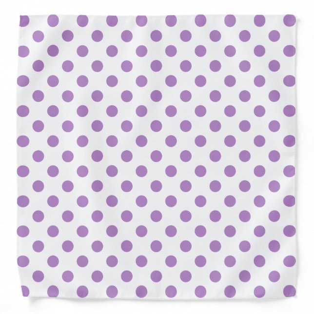 Thistle Purple Polka Dots Circles Bandana (Front)