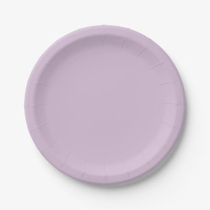 Thistle Purple Solid Pastel Color Tone Paper Plates