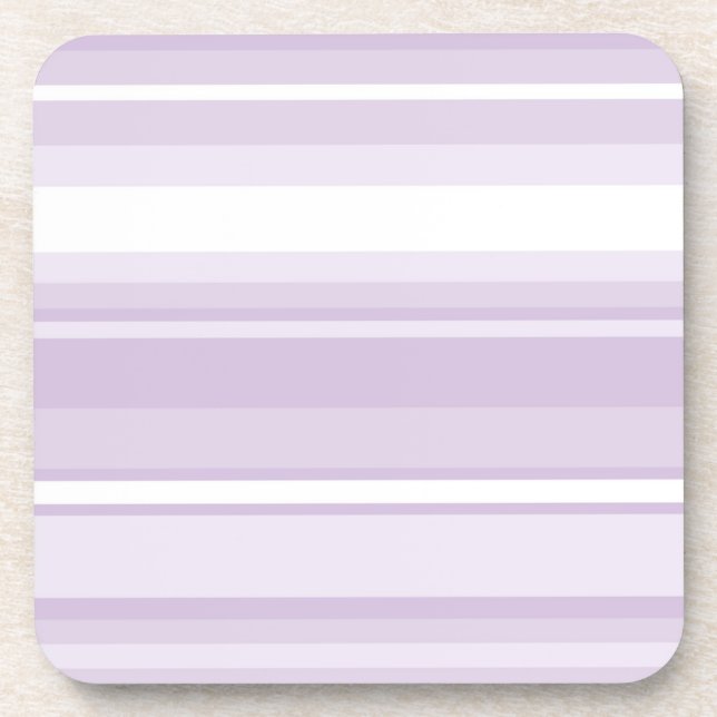 Thistle purple stripes drink coaster (Front)