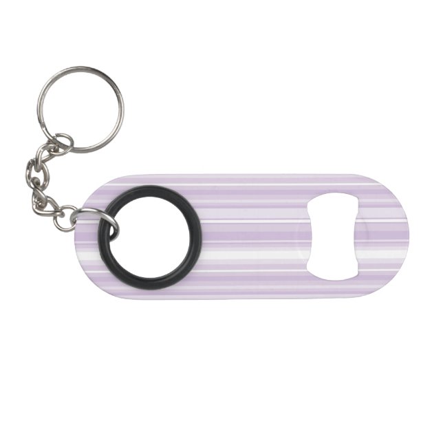 Thistle purple stripes keychain bottle opener (Front (Horizontal))