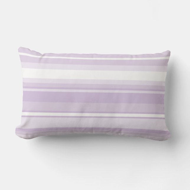 Thistle purple stripes lumbar pillow (Front)