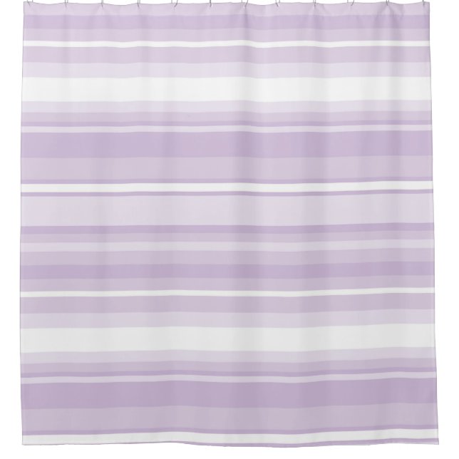 Thistle purple stripes shower curtain (Front)