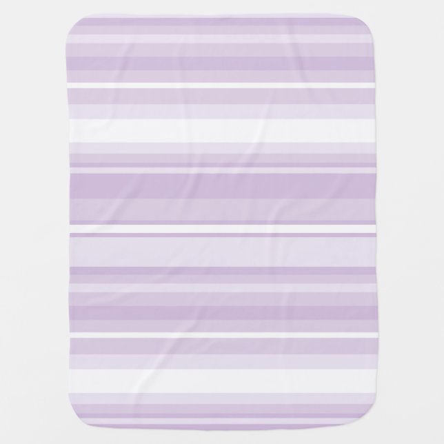 Thistle purple stripes stroller blanket (Front)