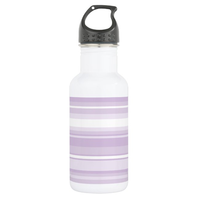 Thistle purple stripes water bottle (Front)