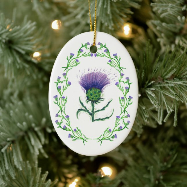 thistle round frame thistle scotland decoration (Tree)