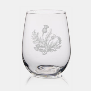 Thistle Stemless Wine Glass