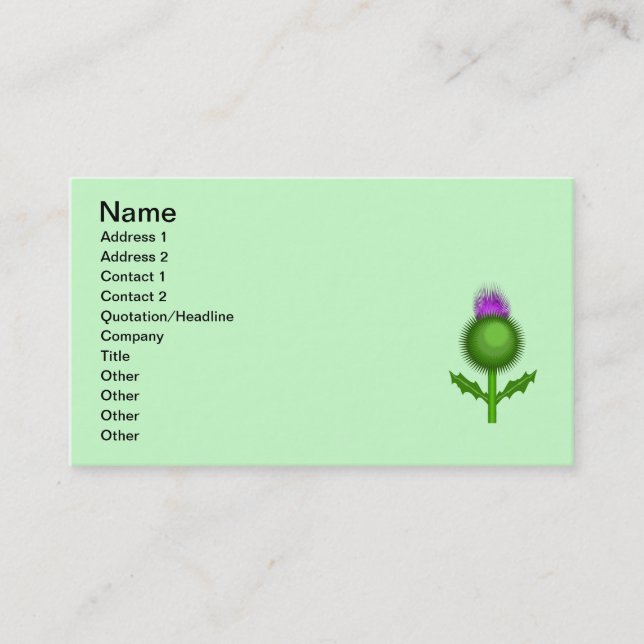 thistle_Vector_Clipart Business Card (Front)