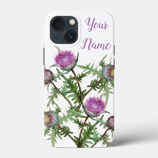 Thistle violet flowers Case-Mate iPhone case (Back)