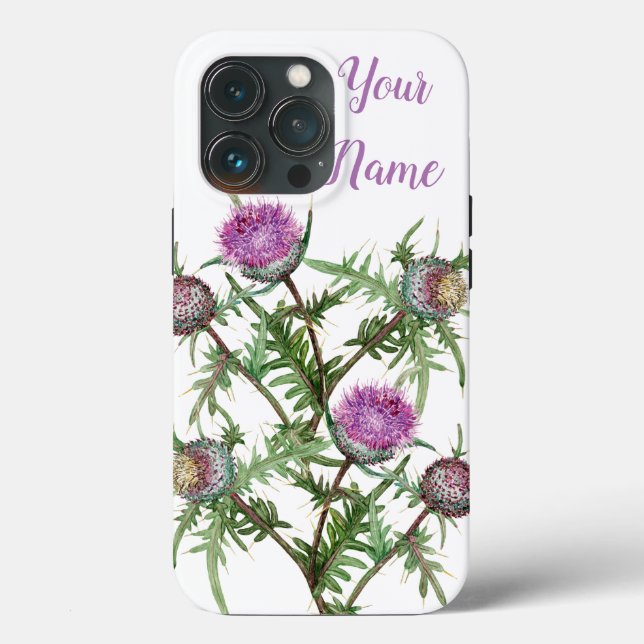 Thistle violet flowers Case-Mate iPhone case (Back)