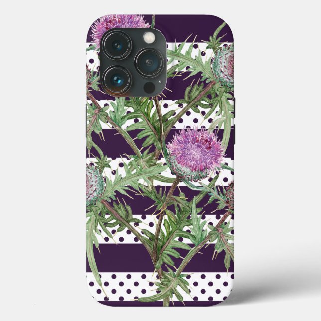 Thistle violet flowers Case-Mate iPhone case (Back)