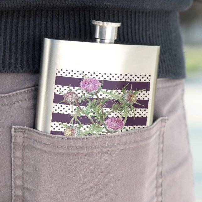 Thistle violet flowers flask (In Situ)