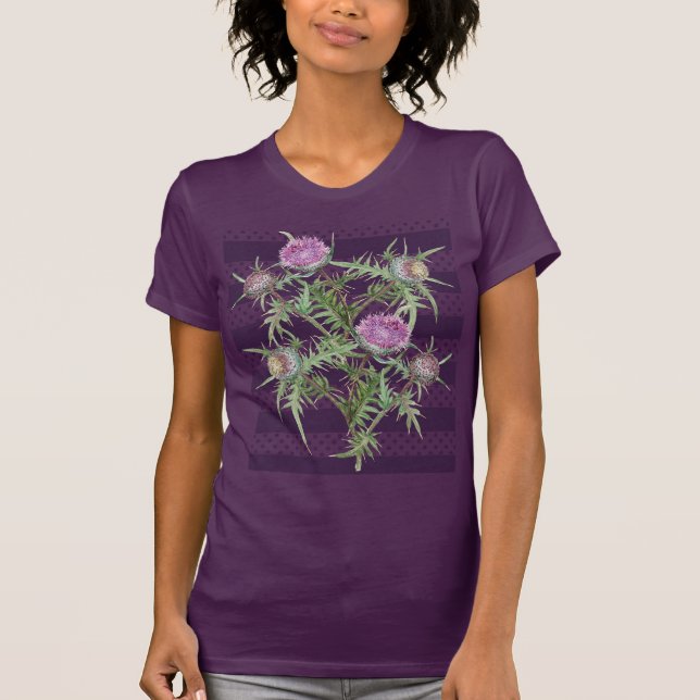 Thistle violet flowers T-Shirt (Front)