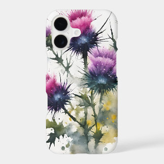 Thistle - Watercolor flowers iPhone 17 Case
