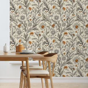 Thistle Wildflower Floral Wallpaper