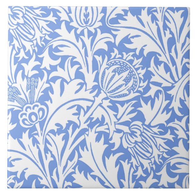 Thistle, William Morris Ceramic Tile (Front)