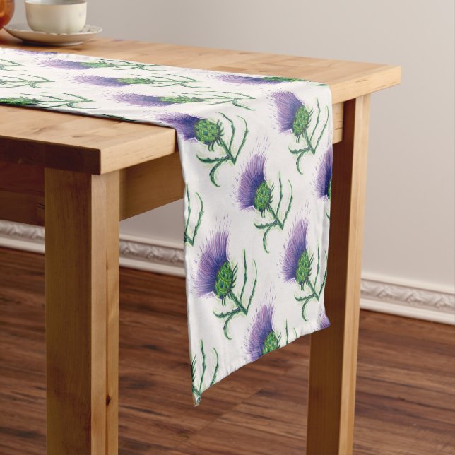 Thistle with a twist of tartan short table runner (In Situ)