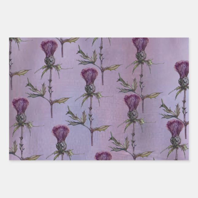 thistlebrook soap floral  wrapping paper sheets (Front 3)