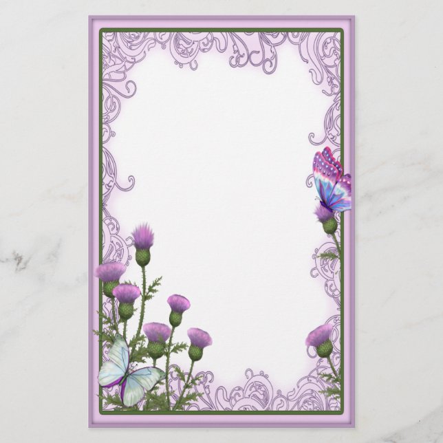 Thistles and Butterflies - Stationery (Front)