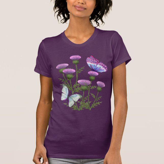 Thistles and Butterflies T-Shirt (Front)