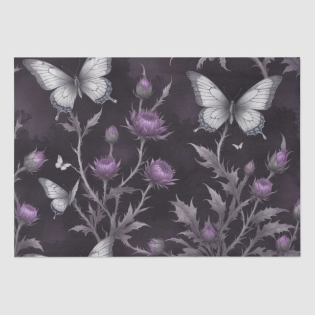 Thistles and Butterflies Tissue Paper (Front)