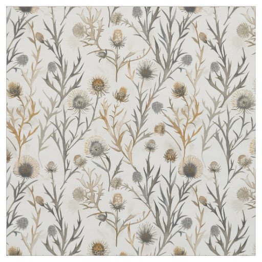 Thistles and Wildflowers  Fabric