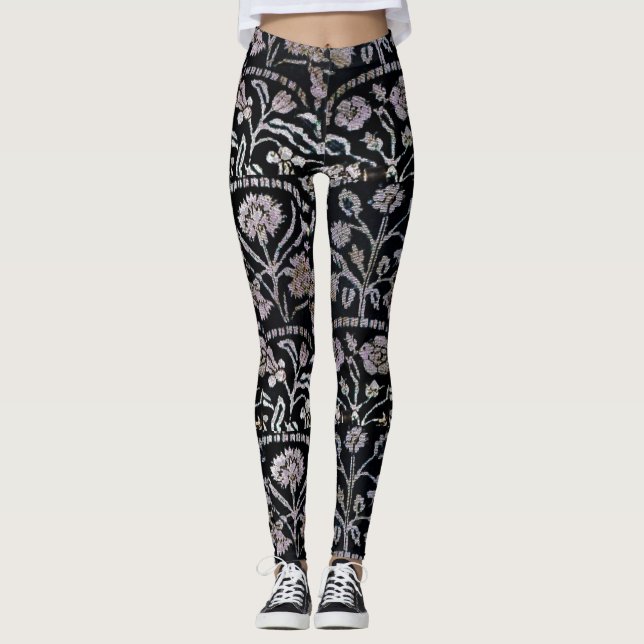 Thistles In Lace Leggings (Front)
