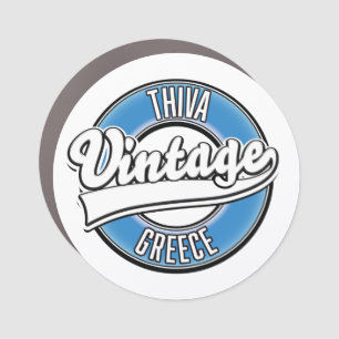 Thiva Greece vintage logo Car Magnet