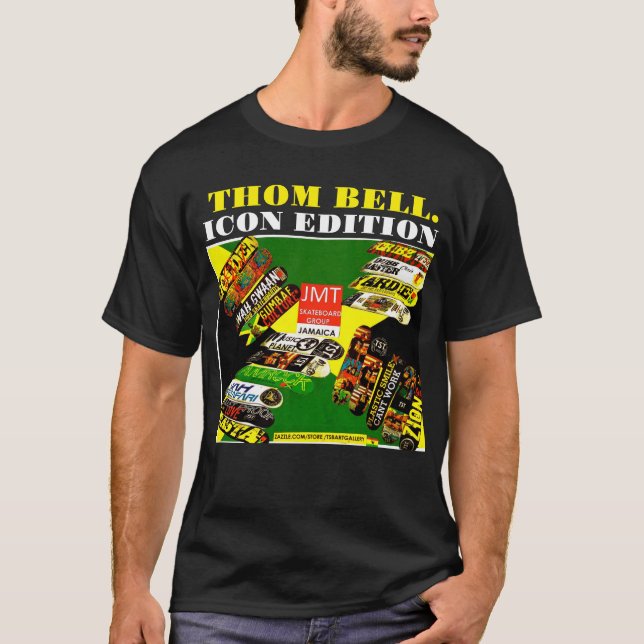 THOM BELL.  Basic Dark T-Shirt (Front)