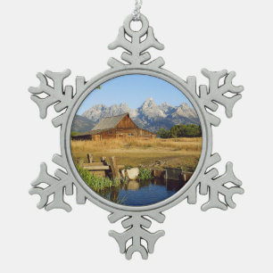 Thomas A. Moulton Barn Snowflake Pewter Christmas Ornament