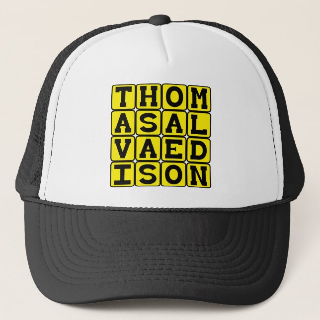 Thomas Alva Edison, American Inventor Trucker Hat (Front)