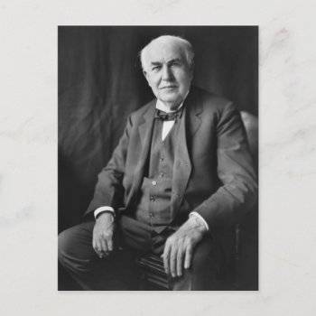 Thomas Alva Edison Portrait Postcard by PrimeVintage at Zazzle