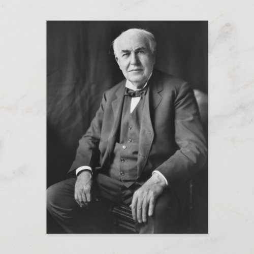 Thomas Alva Edison Portrait Postcard