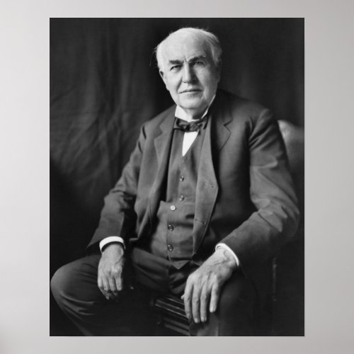 Thomas Alva Edison Portrait Poster