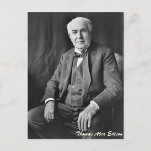 Thomas Alva Edison Postcard