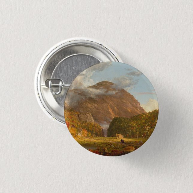 Thomas Cole A View of the Mountain Pass  Button (Front & Back)