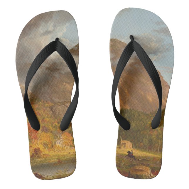 Thomas Cole A View of the Mountain Pass  Flip Flops (Footbed)
