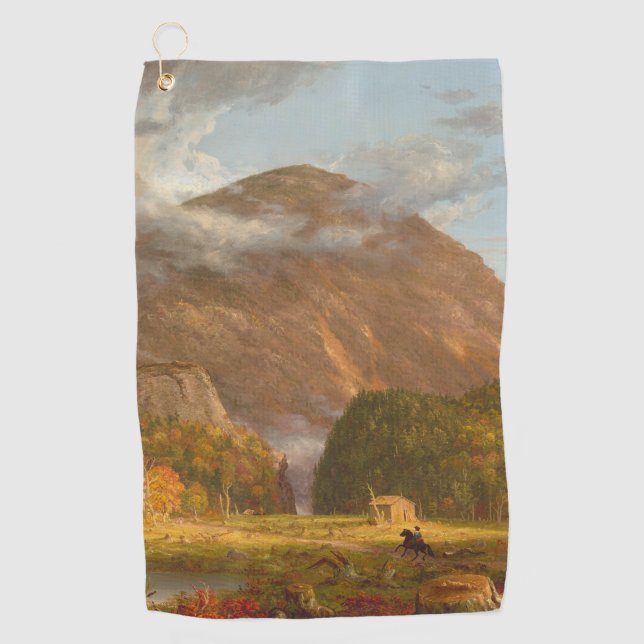 Thomas Cole A View of the Mountain Pass  Golf Towel (Front)