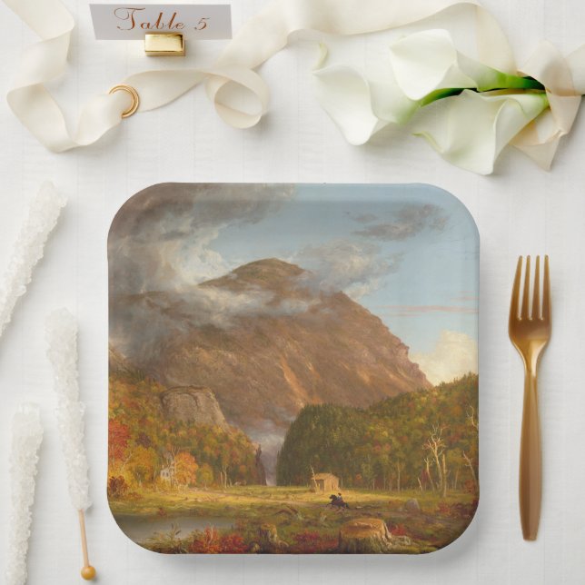 Thomas Cole A View of the Mountain Pass  Paper Plates (Wedding)