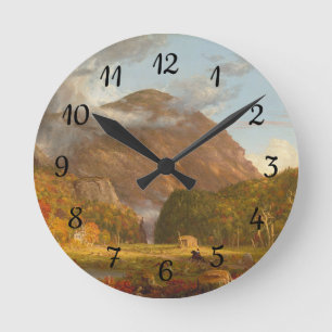 Thomas Cole A View of the Mountain Pass  Round Clock