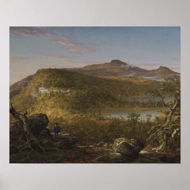 Thomas Cole - A View of the Two Lakes and Mountain Poster (Front)