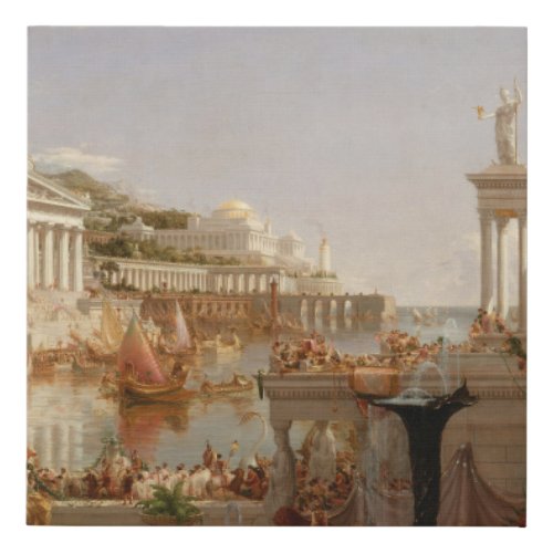 Thomas Cole Perfection The Course of the Empire Faux Canvas Print