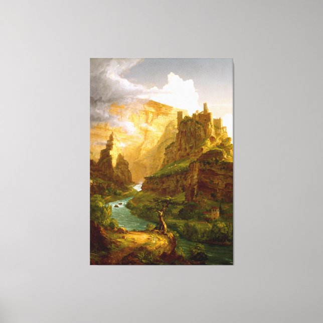 THOMAS COLE - The Fountain of Vaucluse - 1841 - Canvas Print (Front)
