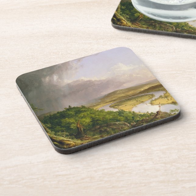 Thomas Cole The Oxbow The Connecticut River  Beverage Coaster (Left Side)