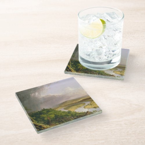Thomas Cole The Oxbow The Connecticut River  Glass Coaster
