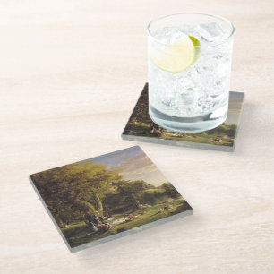 Thomas Cole The Pic-Nic Glass Coaster