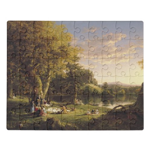 Thomas Cole The Pic_Nic Jigsaw Puzzle