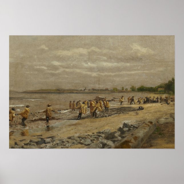 Thomas Eakins - Hauling the Seine Poster (Front)