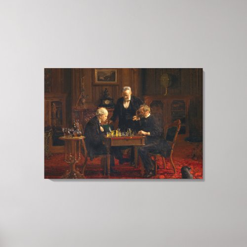 Thomas Eakins The Chess Players Canvas Print